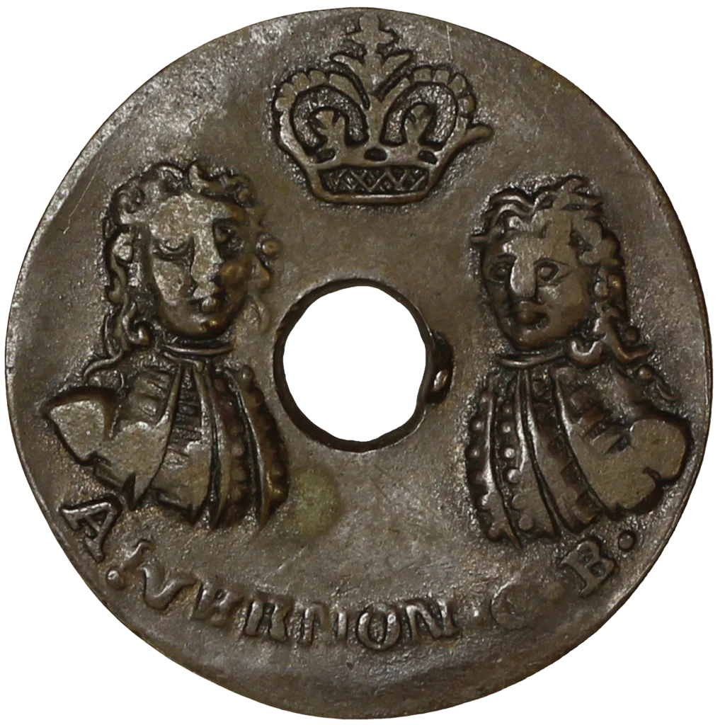 ac uni-14 admiral vernon and commodore brown token property of the british museum